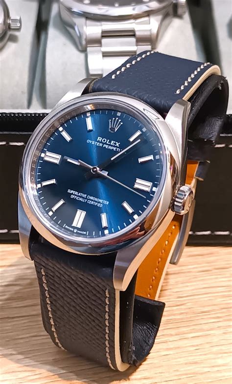 oyster perpetual leather strap